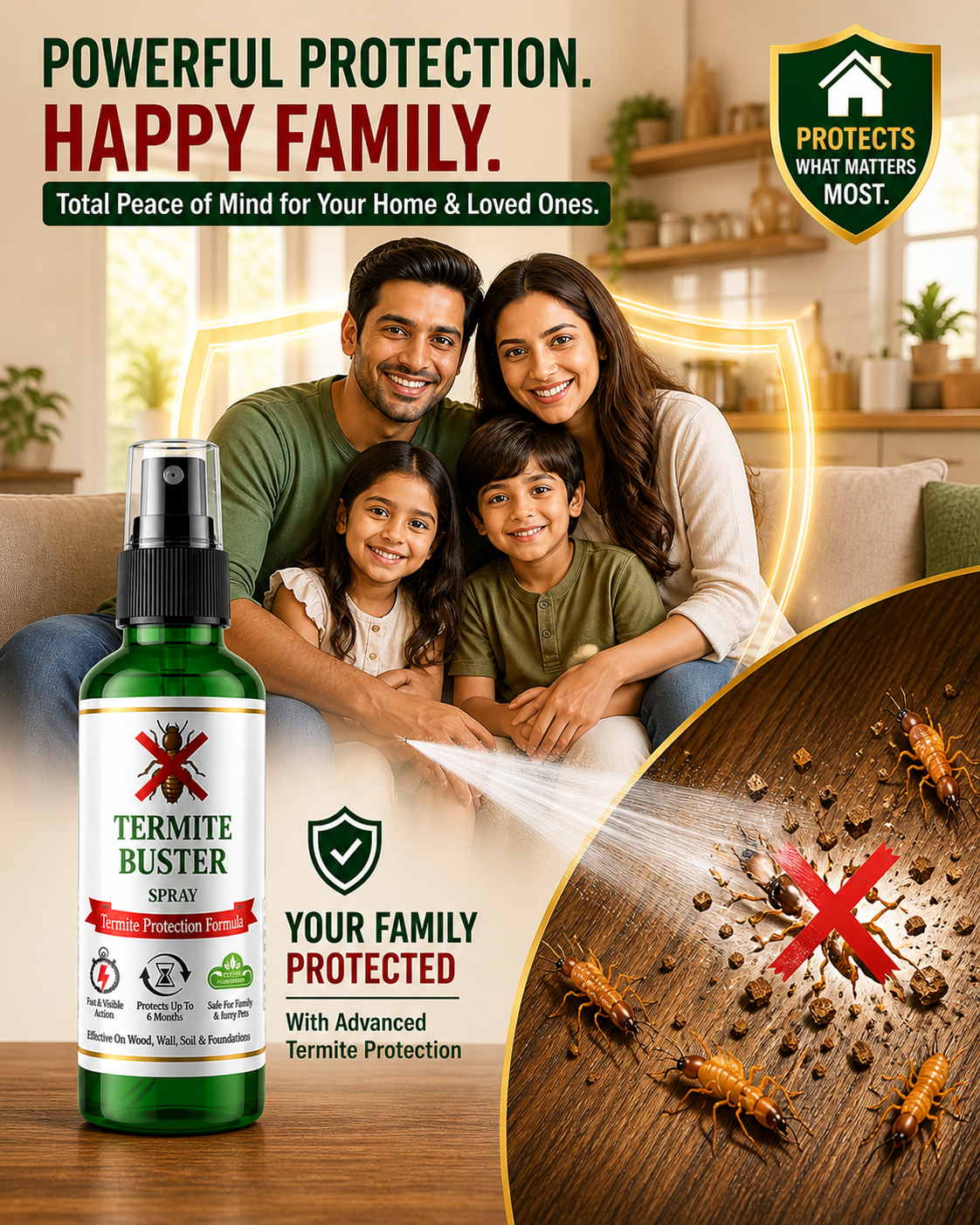 Termite Buster Spray – Powerful Protection Against Termites (Pack of 7)