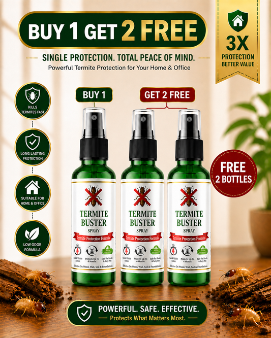 Termite Buster Spray – Powerful Protection Against Termites (Buy 1 Get 2 Free)