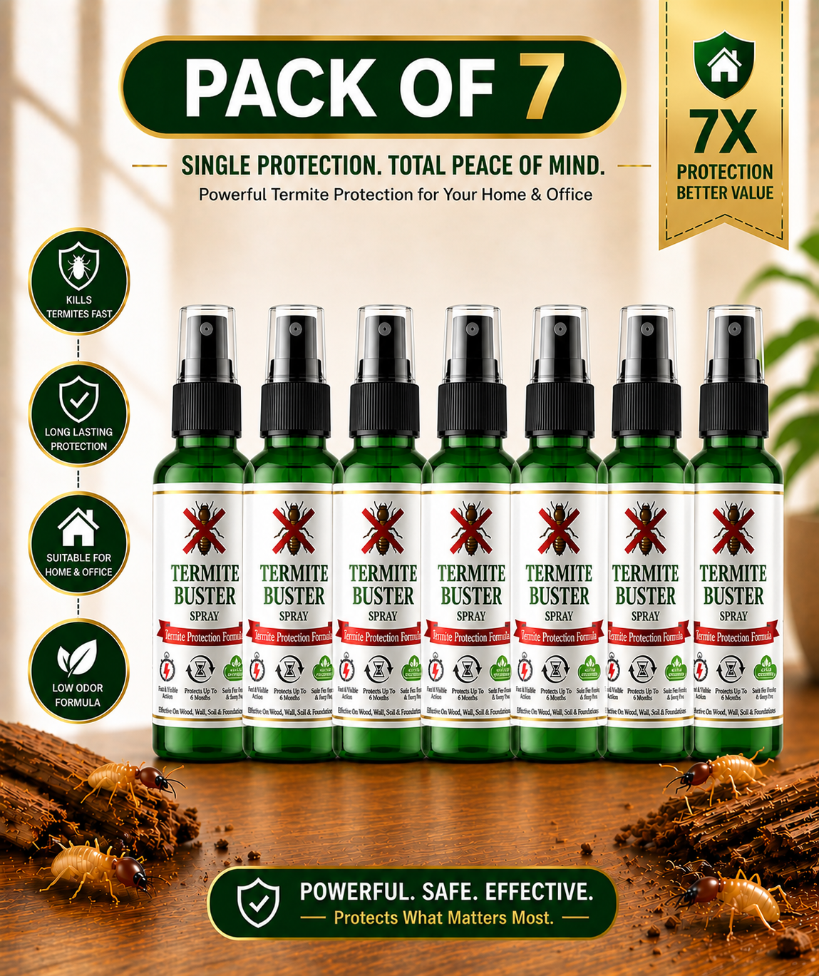 Termite Buster Spray – Powerful Protection Against Termites (Pack of 7)