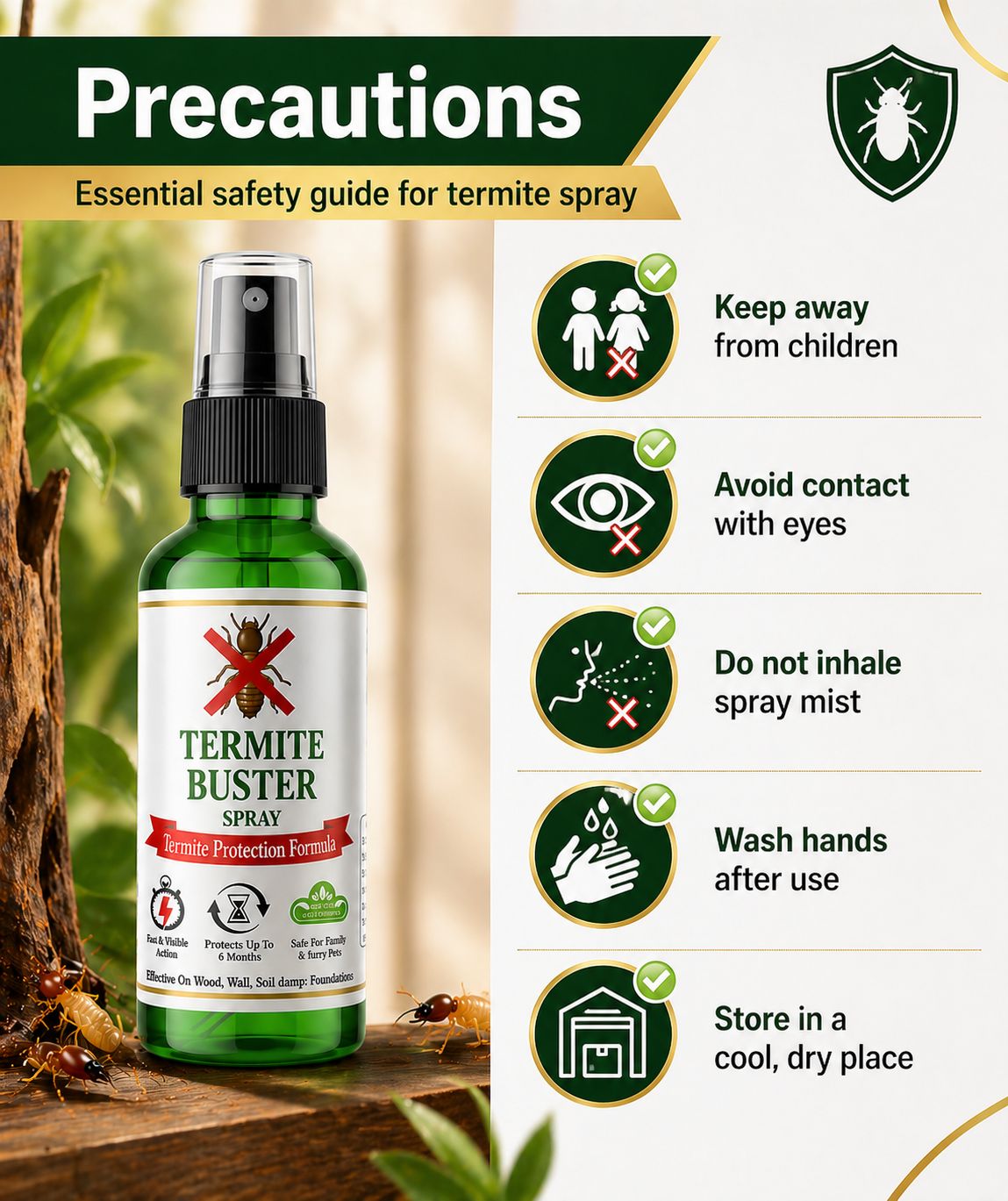 Termite Buster Spray – Powerful Protection Against Termites (Pack of 7)